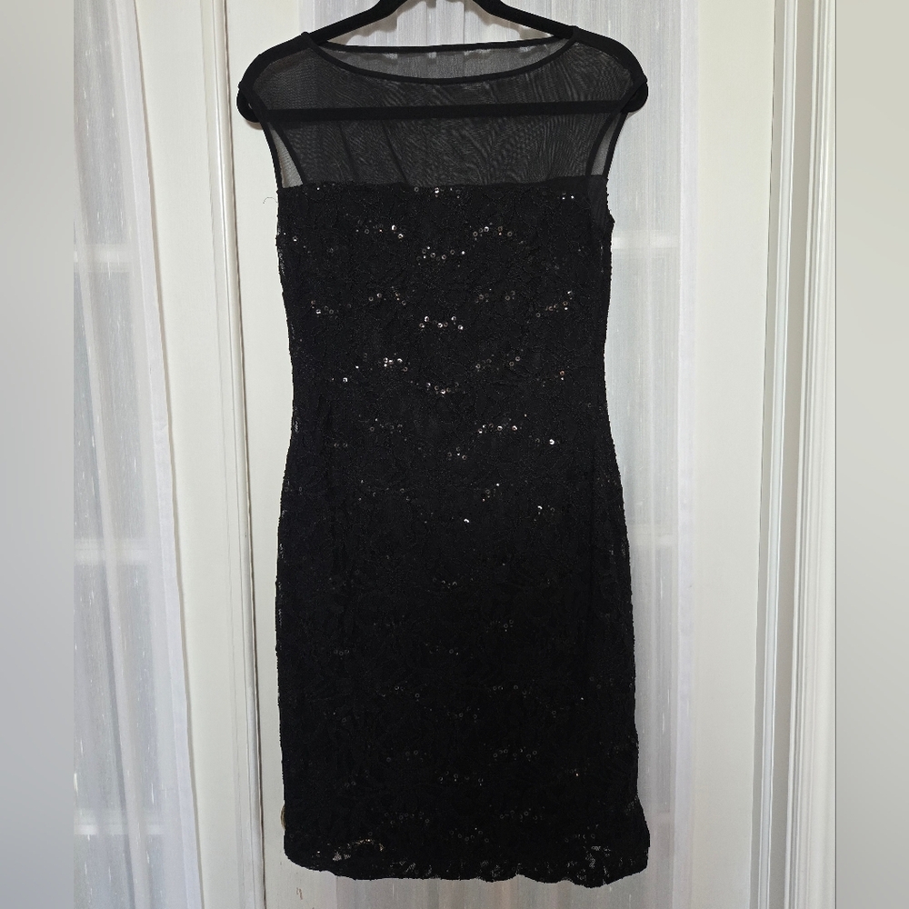 Ralph Lauren Black Sequin Midi Dress